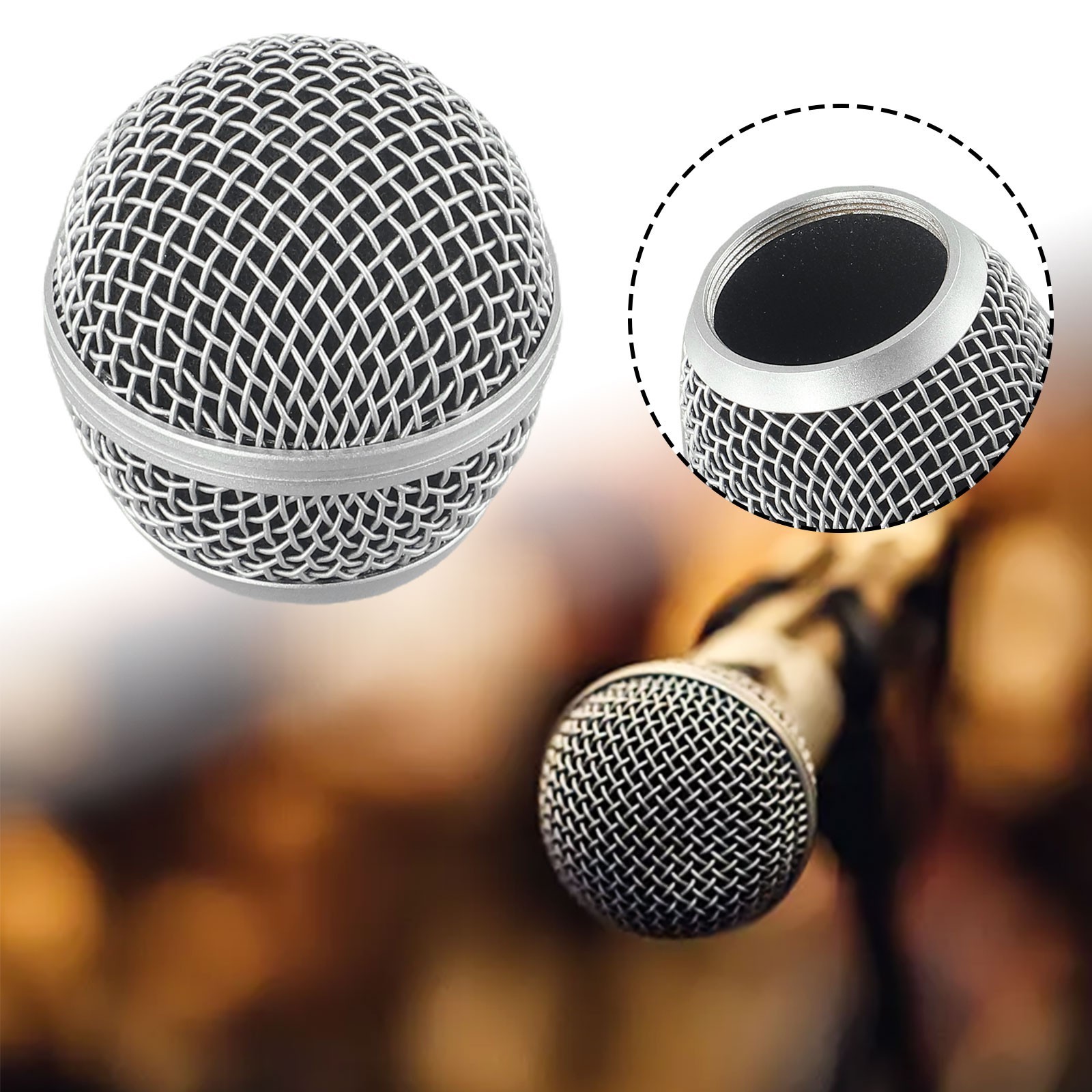 1 Pcs High-Quality Steel Replacement Mesh Head For 58 Microph For Shure Beta New