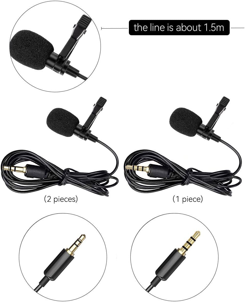 Easy Use 3.5mm Lavalier Microphone Set – Perfect for Video and Audio Recording