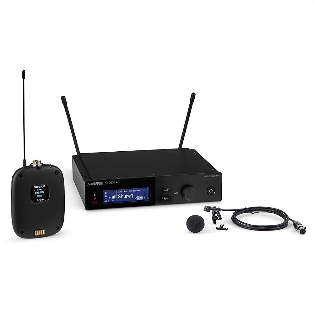 SHURE SLXD14+/93-G57 Digital Wireless Lavalier Microphone System for Church Pres