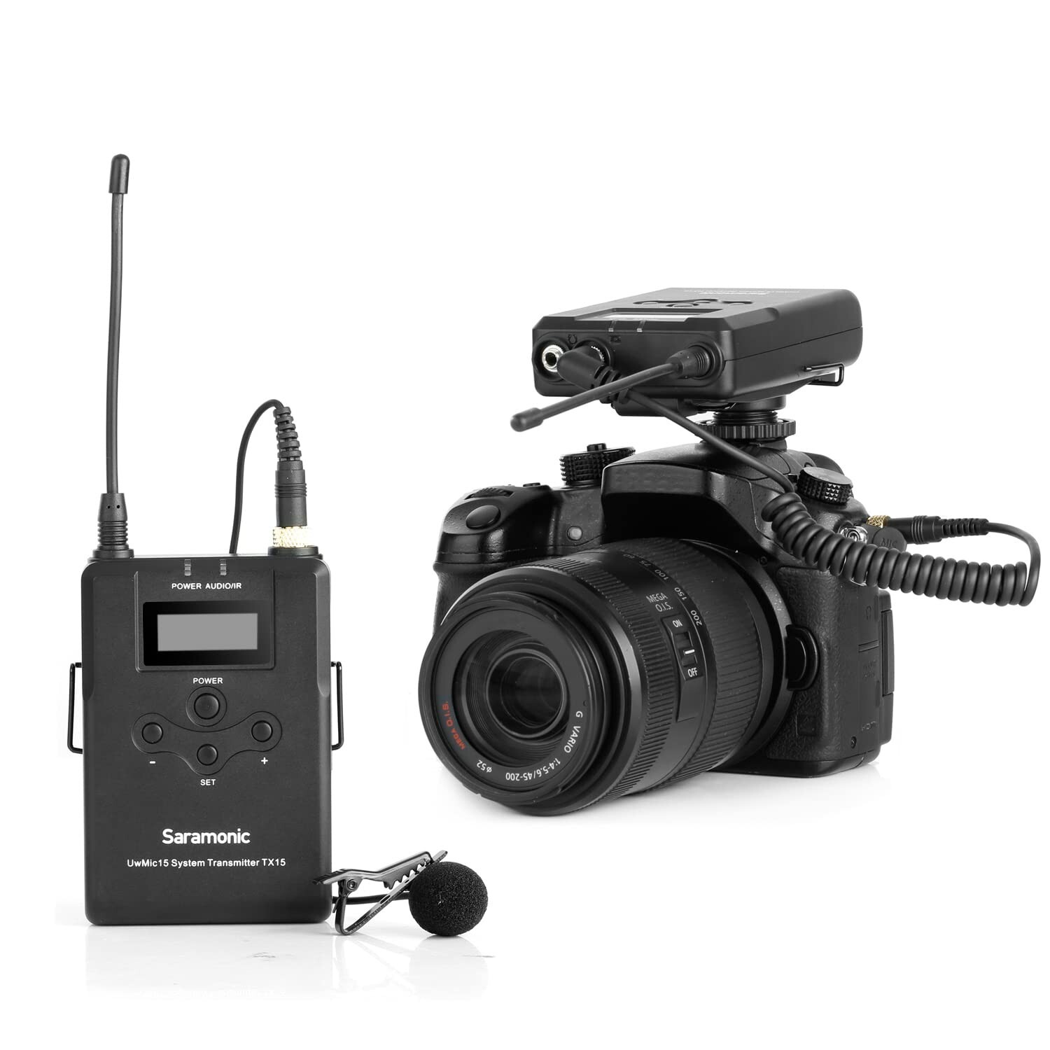 Saramonic Camera-Mount Wireless Omni Lavalier Microphone System 16-Channel 330ft