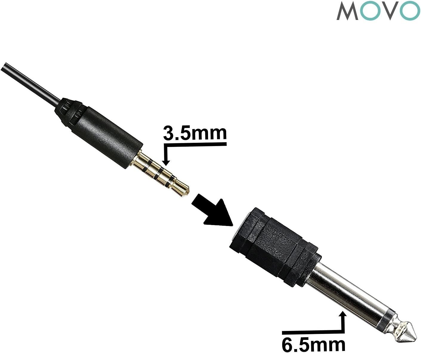 Movo LV1 Lapel Clip-on Mic w/ Headphone Monitoring, Blue, for DSLR Smartphone +