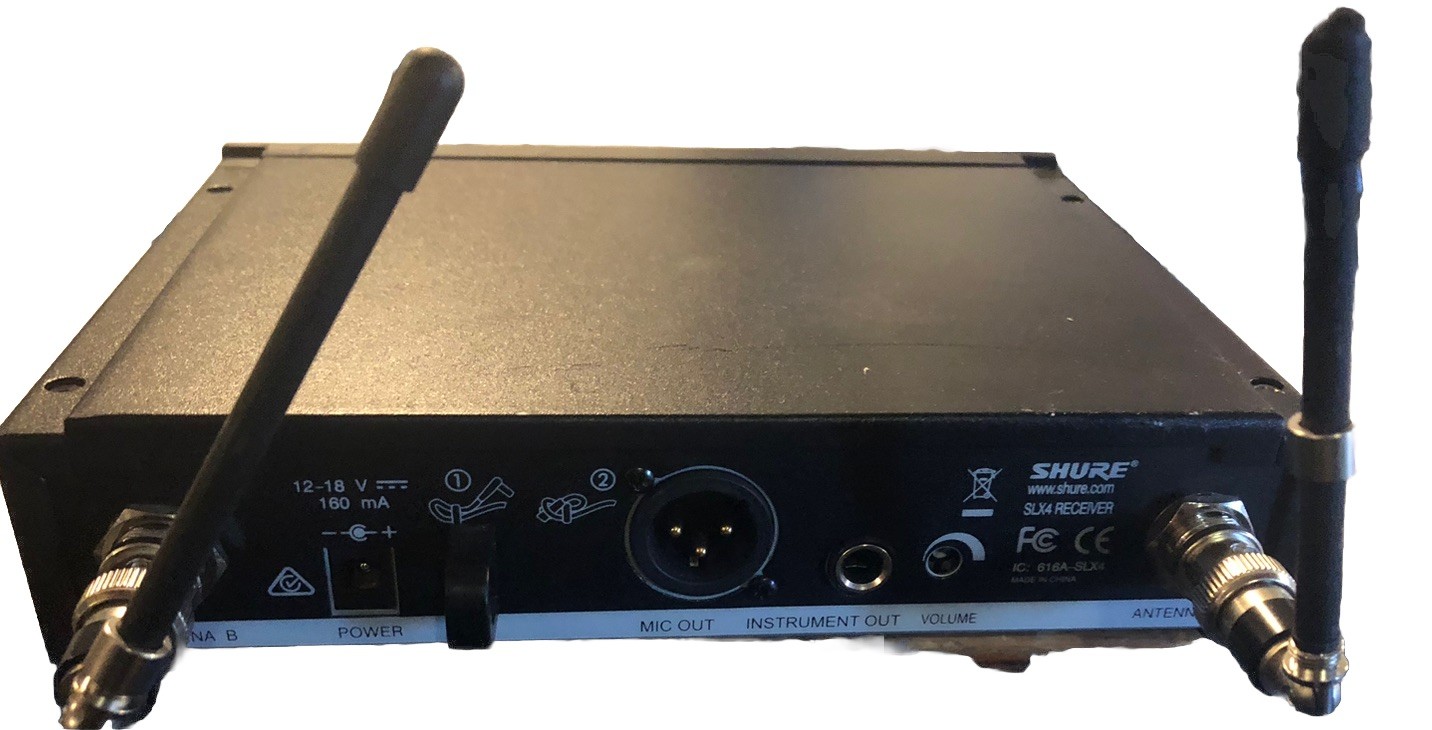 SHURE SLX4 Microphone Receiver G4 470-494 Receiver No Power Cord