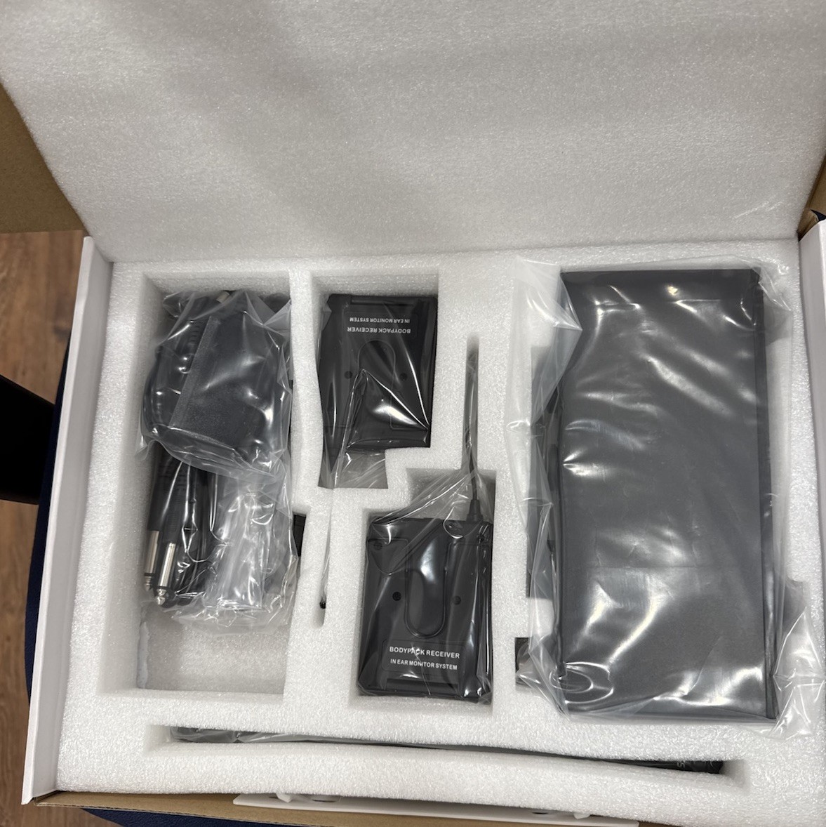 Dual Channel Wireless Microphone System w/ Bodypack Receiver In-Ear Monitor