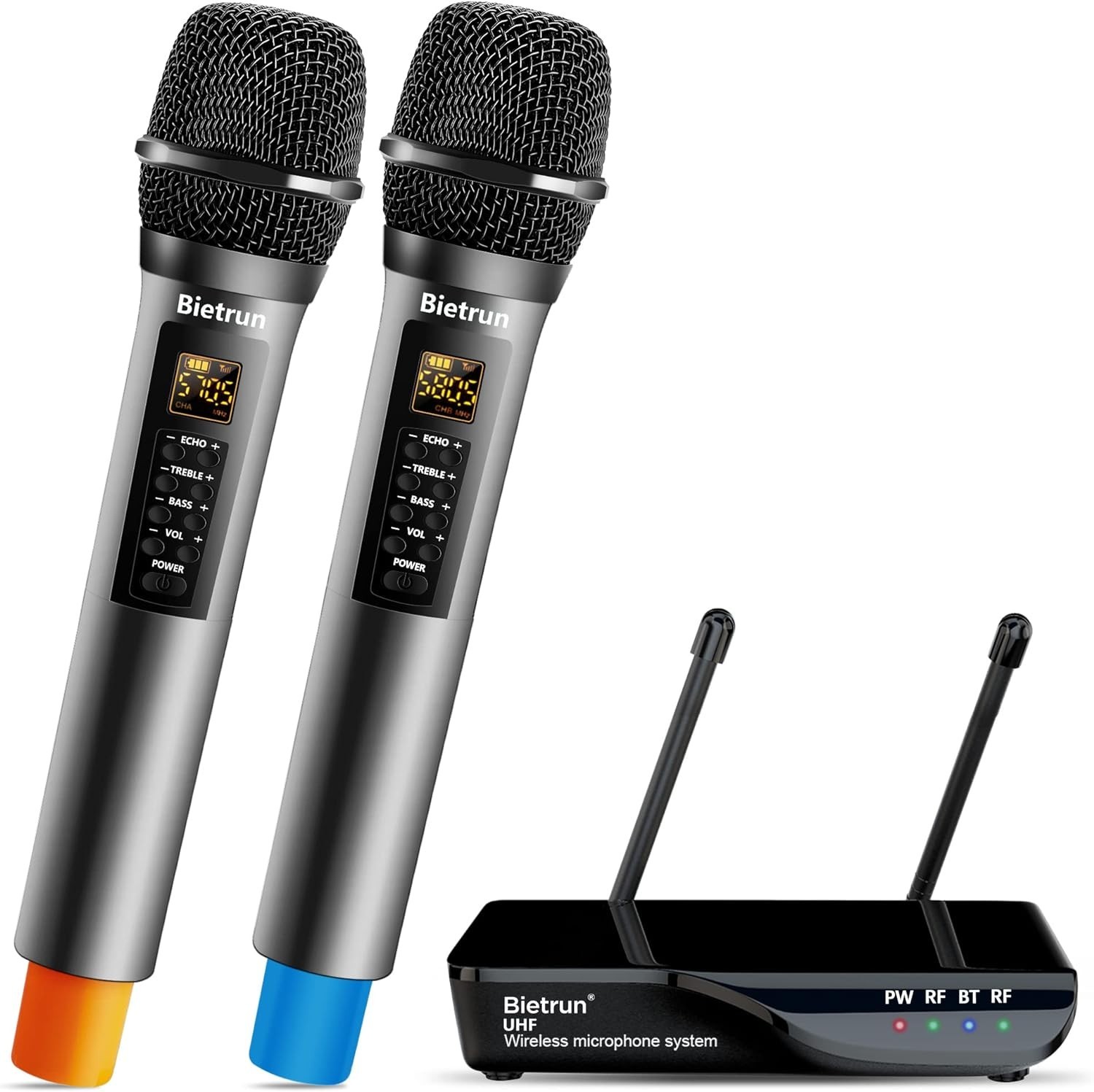 Wireless Handheld Microphone System with Long Range and Echo Control for Parties