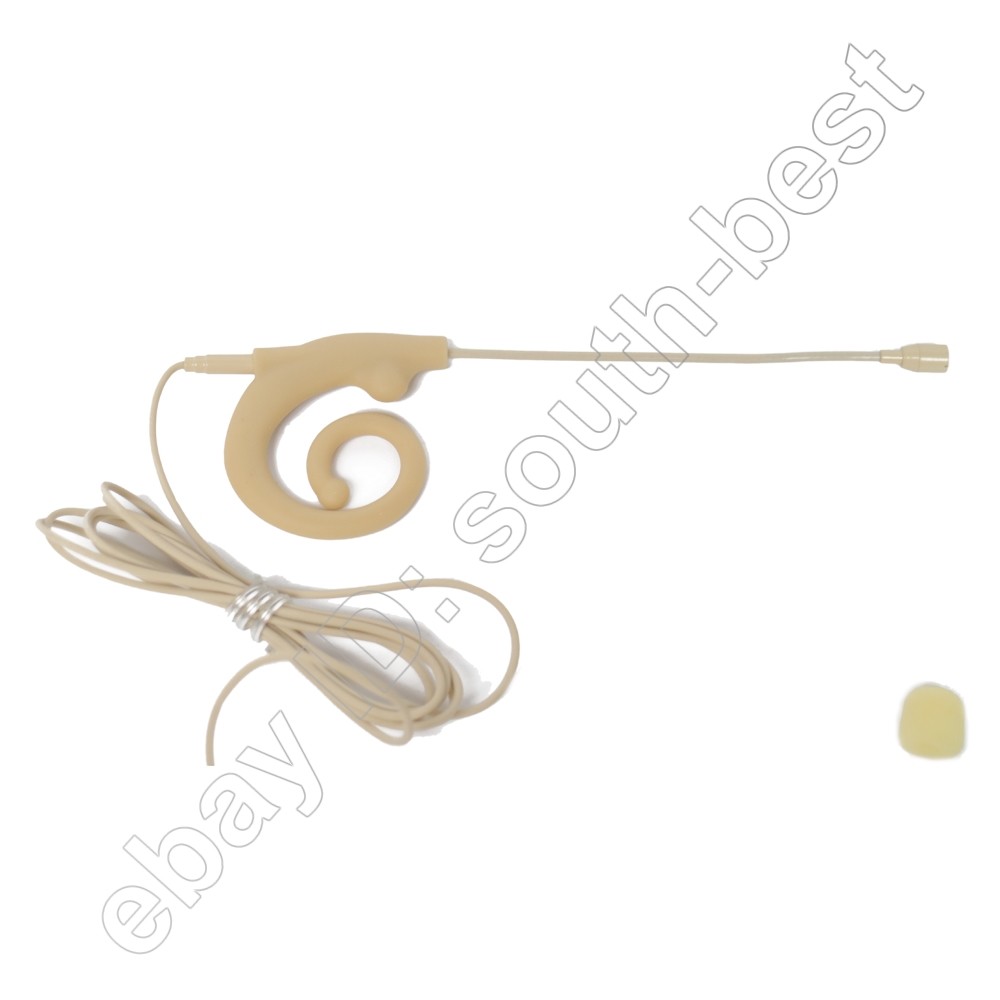 beige headset microphone for Sennheiser G2 G3 G4 snail ears hang wireless system
