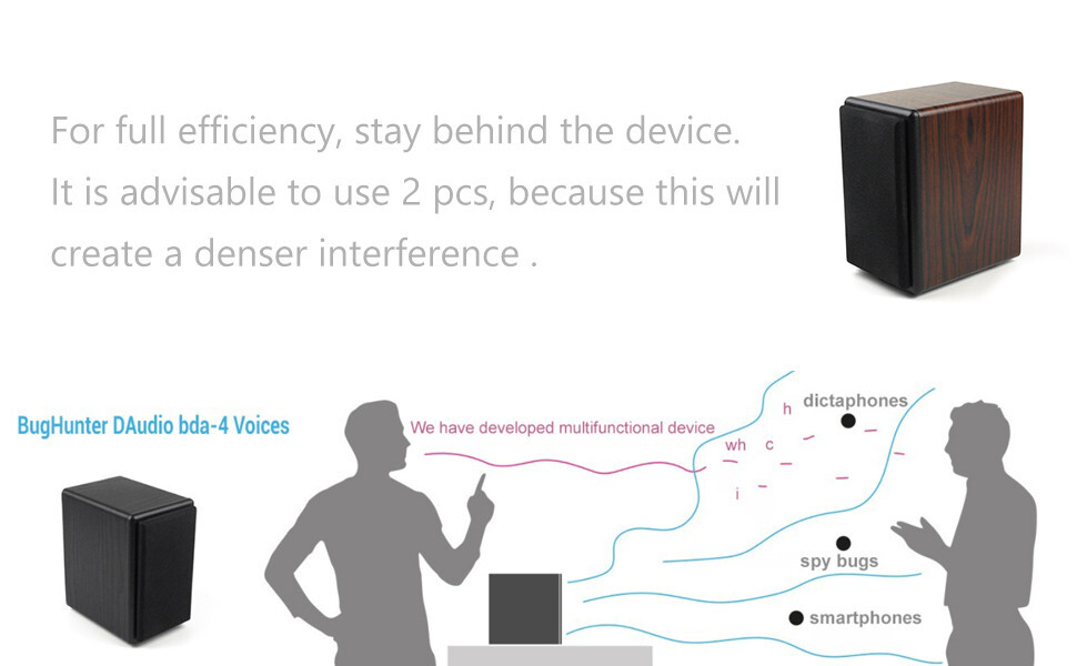 Desktop Microphone Suppressor Recording Audio Blocker BDA-4 Remote Control FCC