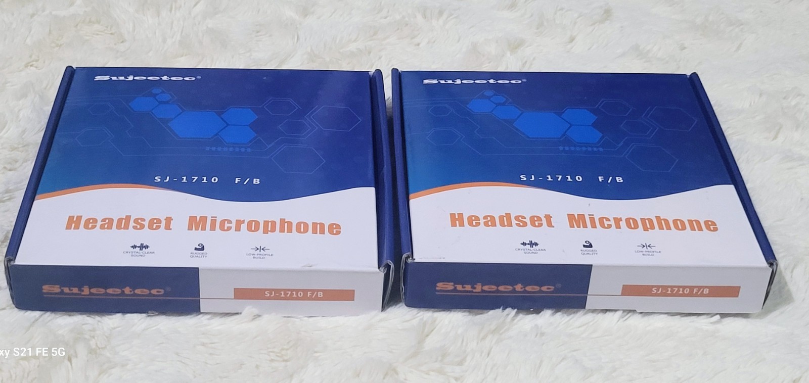 Sujeetec SJ-1710 F/B Microphone Headset Headworn Earset Over Ear Hanging Mic🎧📌