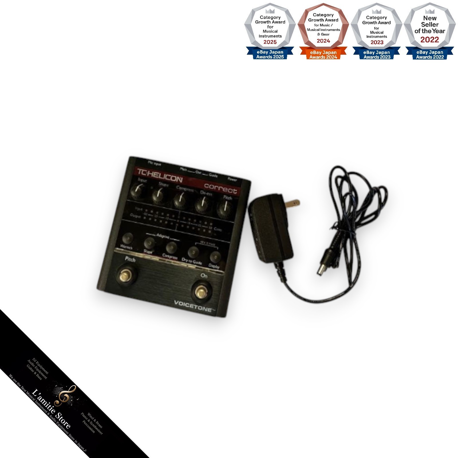 TC-Helicon VoiceTone Pitch Correction XT Correct Vocal Effect Pedal TCHelicon JP