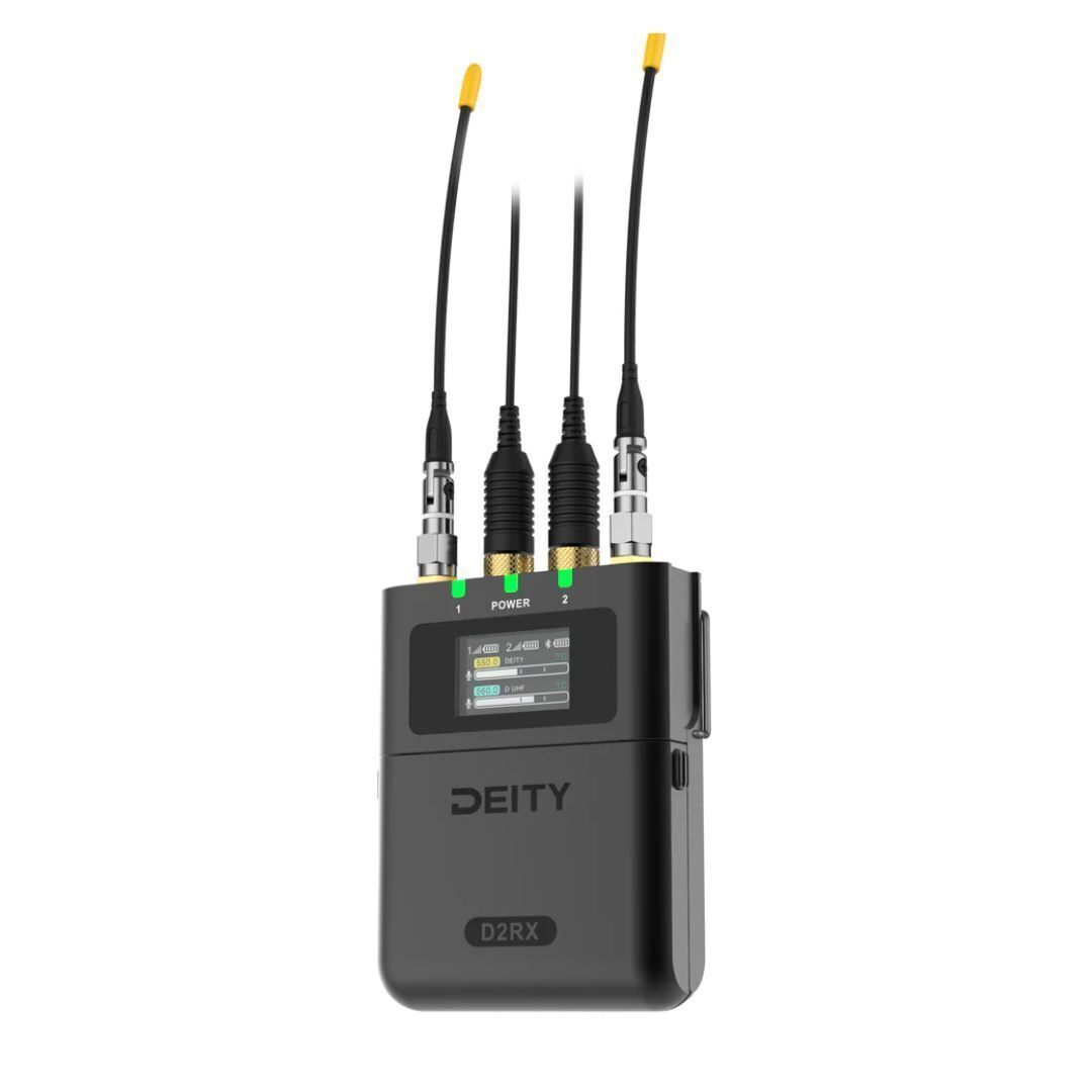 Deity Microphones D2RX Theos Portable Black Receiver with Long Lasting Battery