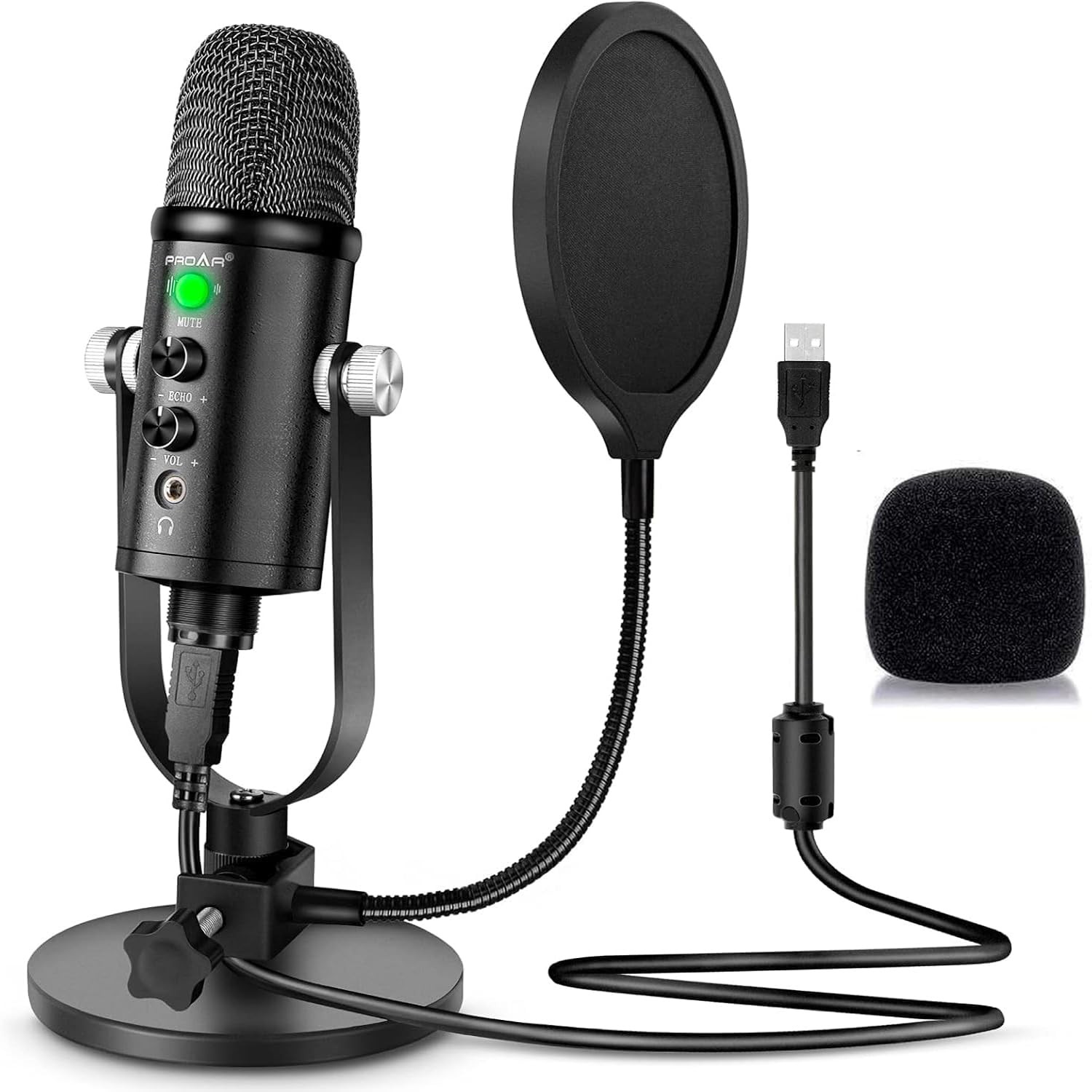 Microphone for Podcast, USB Microphone Kit for Phone, PC/Micro/Mac/Android,Pr…
