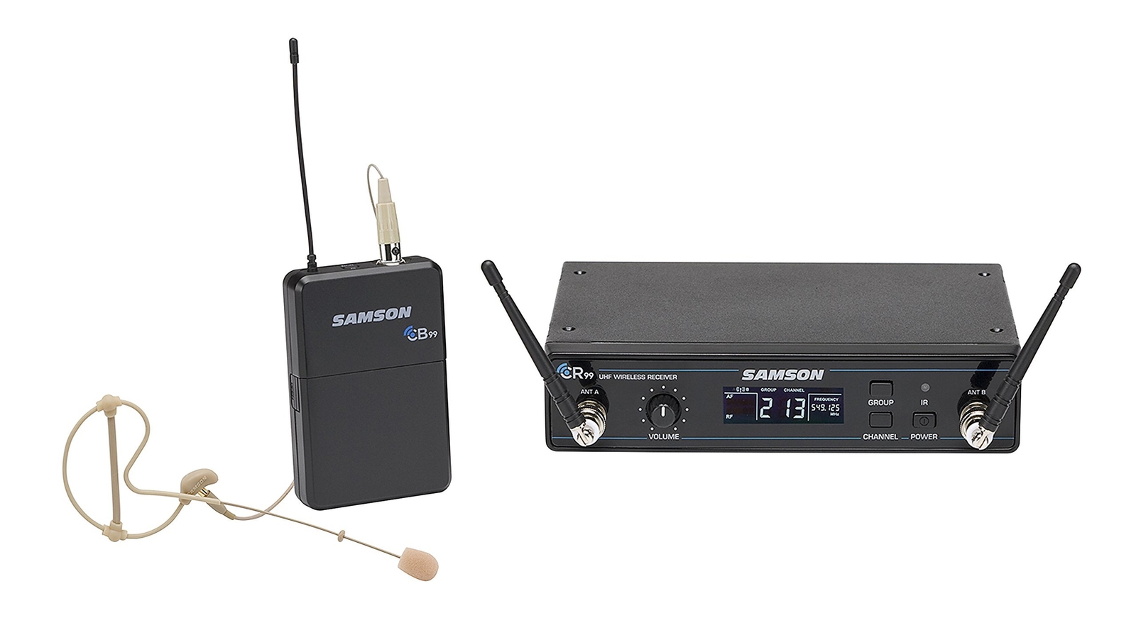 Samson Concert 99 Earset Wireless System with SE10 Earset Microphone, K Band,…