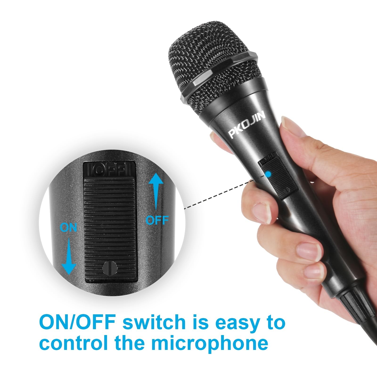 PKOJIN Dynamic Karaoke Microphone for Singing, Vocal Wired Microphone for Kar…