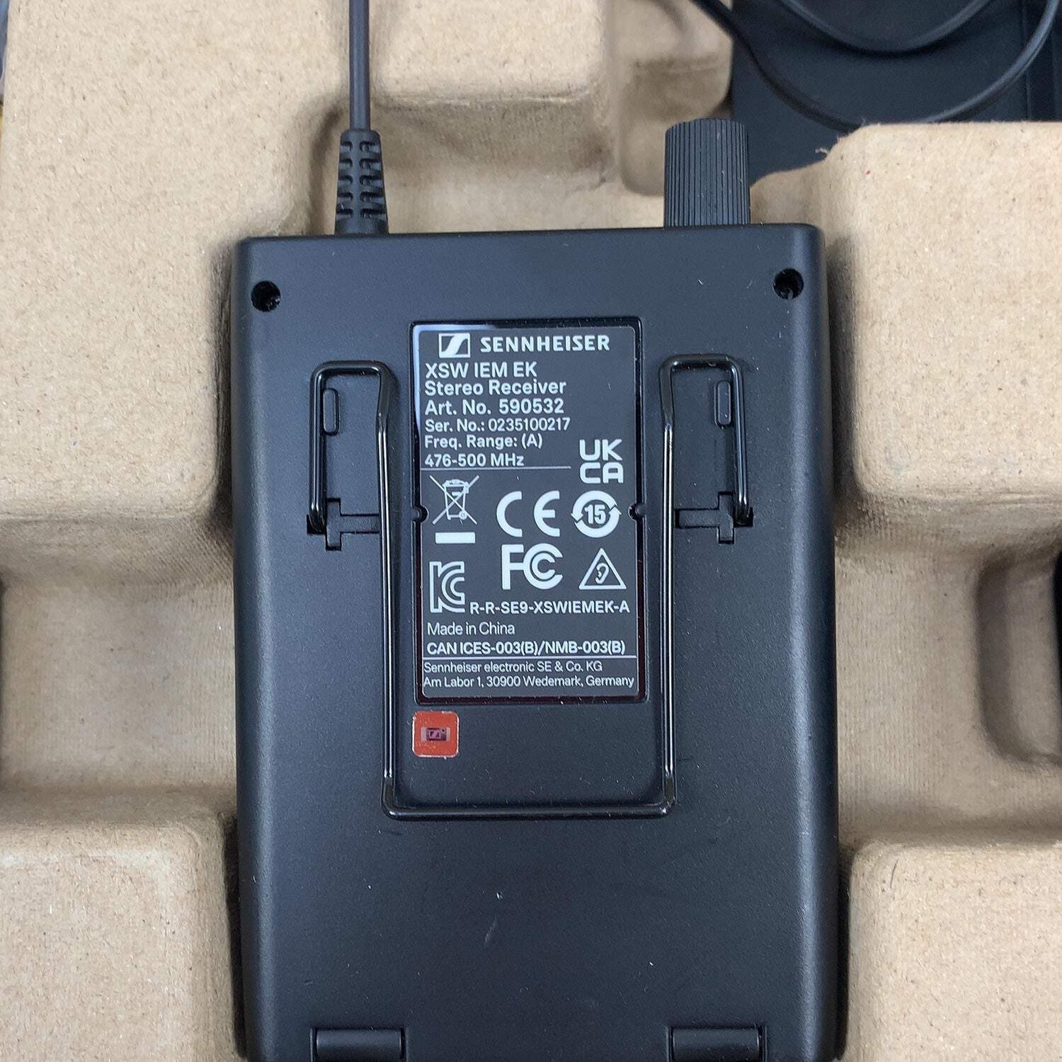 Sennheiser XSW IEM SET A 476-500MHz Stereo wireless in-ear monitor system