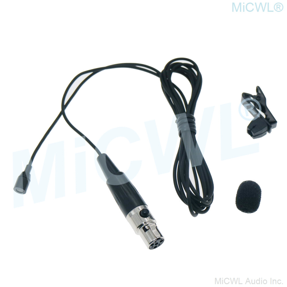 Micro mini Lavalier/Lapel Microphone for Shure Wireless TA4F 4Pin Black Beige