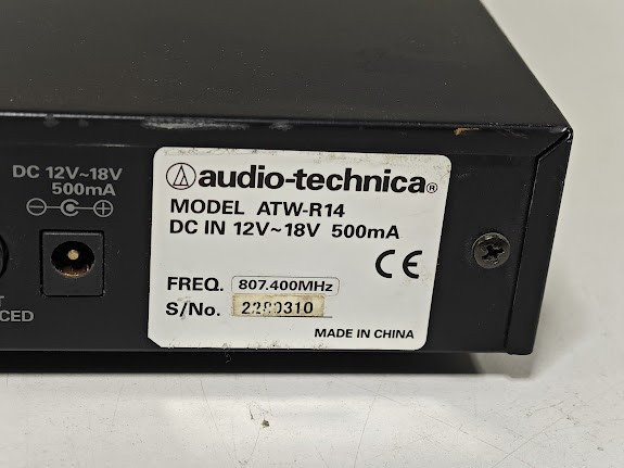 Audio-Technica ATW-R14 Receiver – Untested, Signs of Use