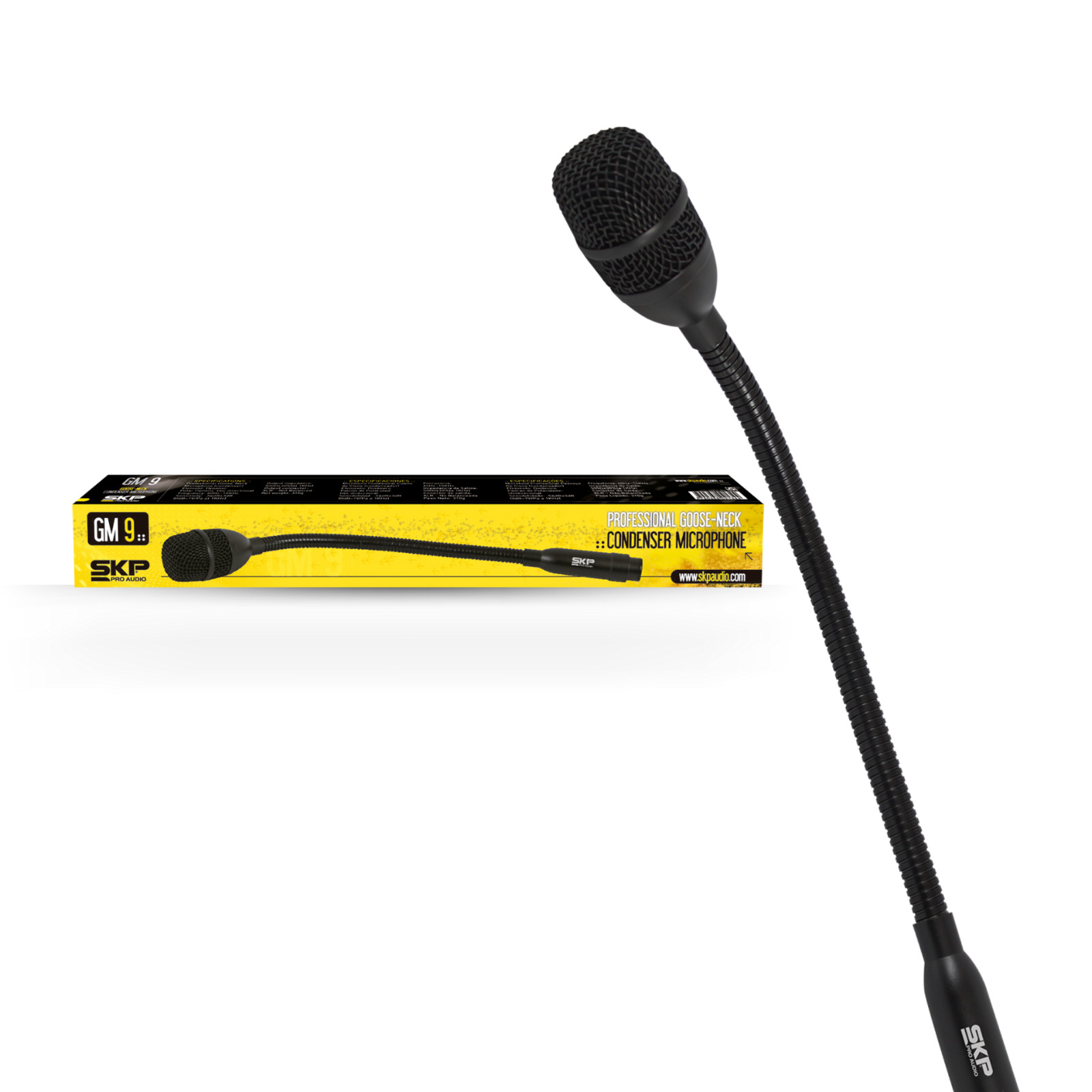 SKP Pro Audio GM 9 Gooseneck dynamic cardioid Microphone XRL METAL