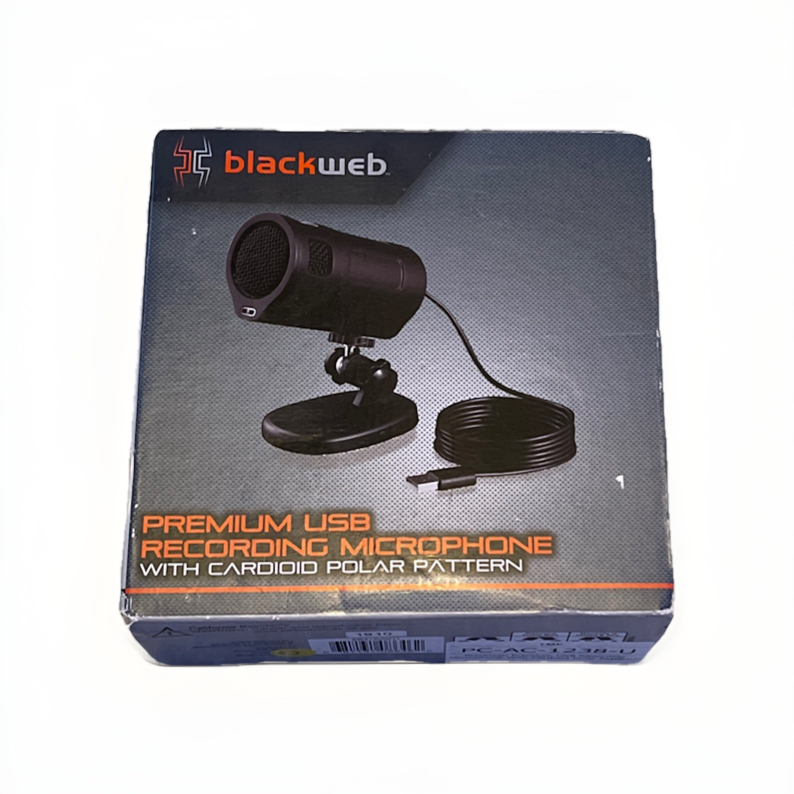 BlackWeb Premium USB Recording Microphone With Cardioid Polar Pattern