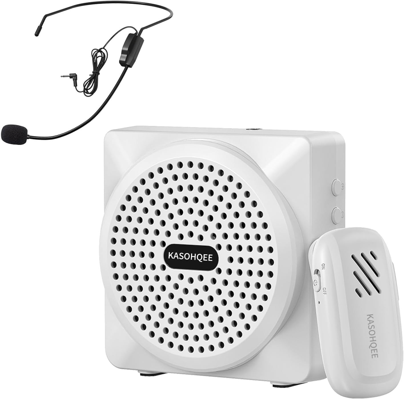 2-in-1 Voice Amplifier with Wireless Lavalier Microphone,Wired Microphone Headse