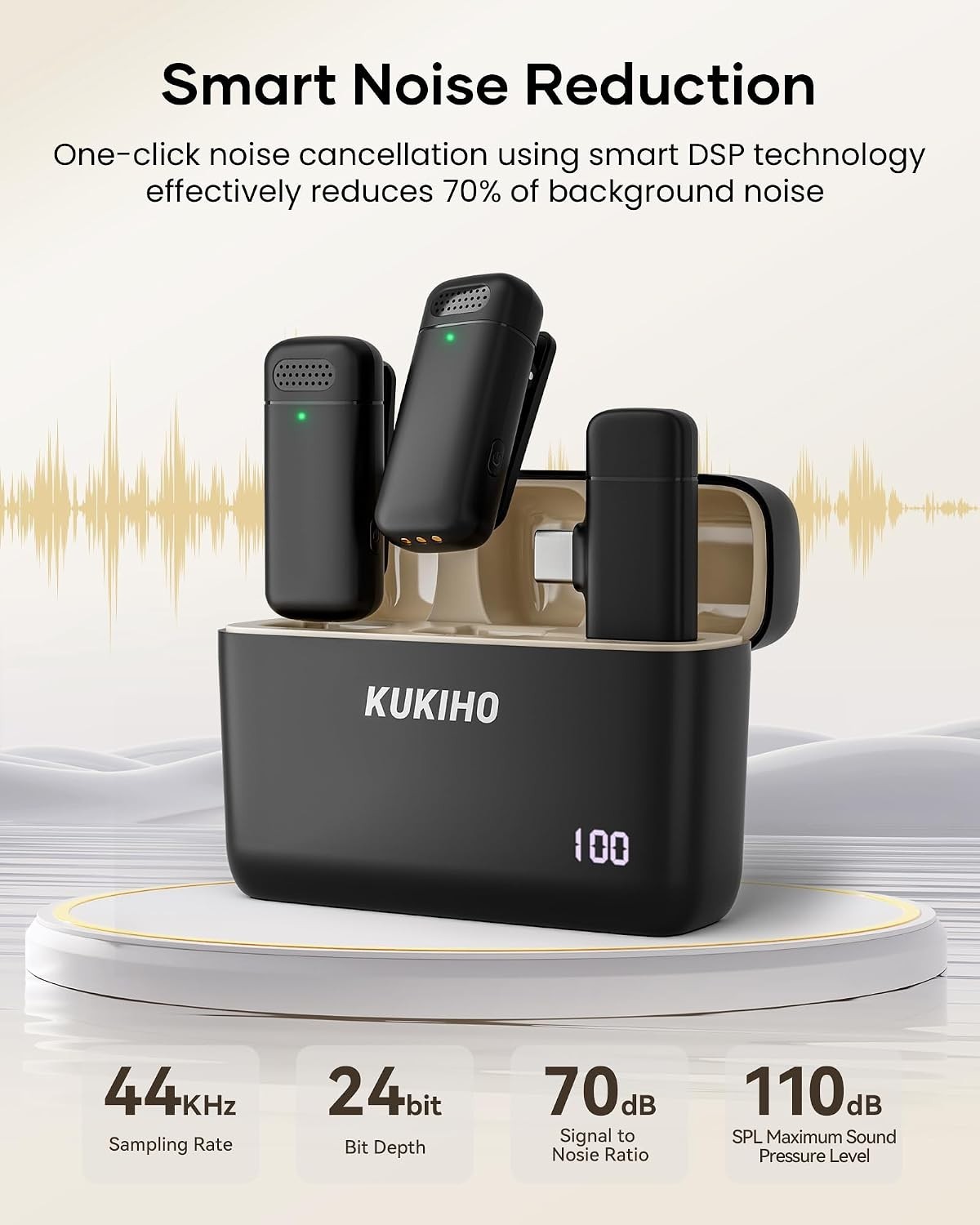 Long Battery Life Lapel Microphone for Content Creators