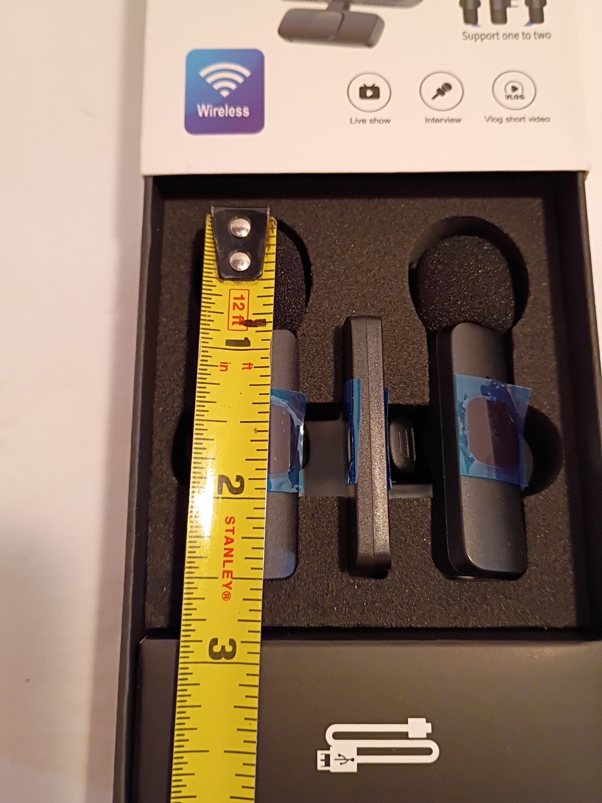 Wireless Lavalier Microphone for Type-C Port, Plug and Play Lapel Clip-on Mini,