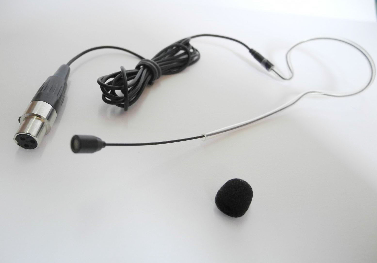 Black Single ear Headset Microphone for AKG Samson Wireless Mic System TA3F 3pin
