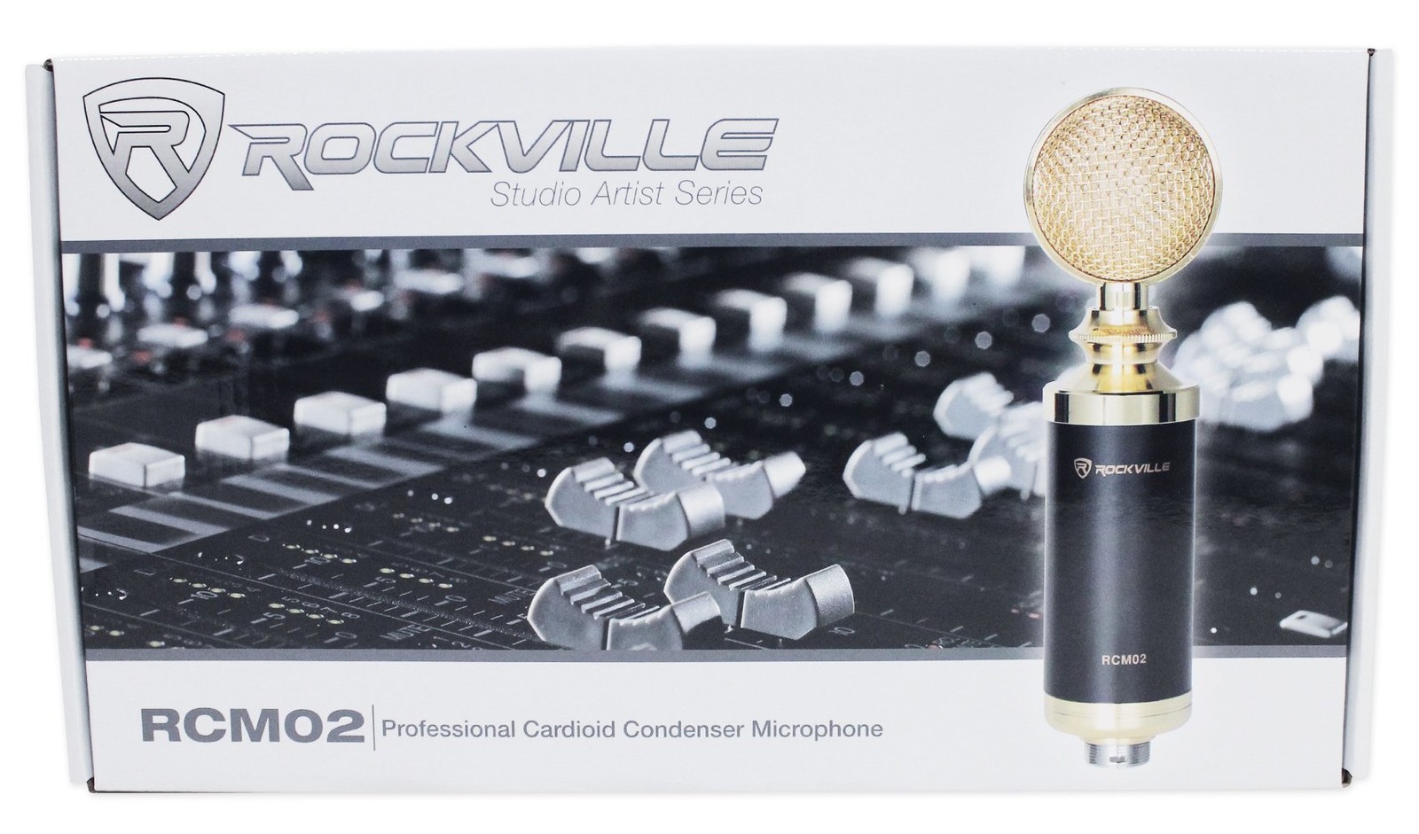 Rockville RCM02 Pro Studio Condenser 8.8 x 14.7 x 4.5 inches, Black