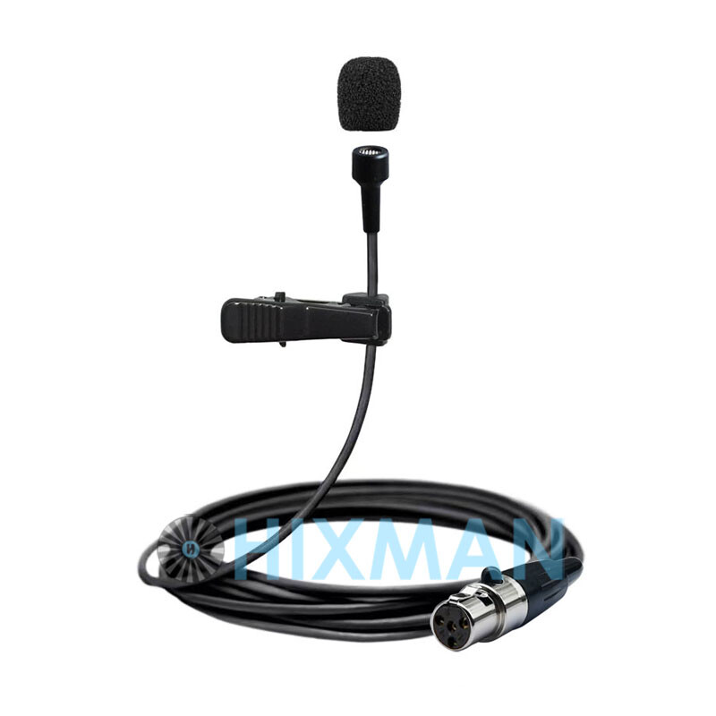 HIXMAN LB6-EV Black Lavalier Lav Mic For Electro Voice EV RE1 RE2 Telex Wireless