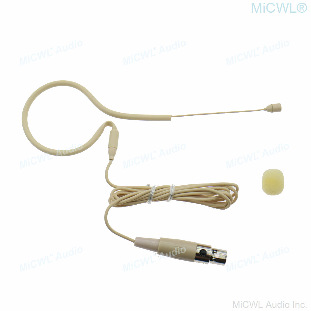 Beige Condenser Microphone For Shure Wireless Headset Mini TA4F 4Pin Microphones