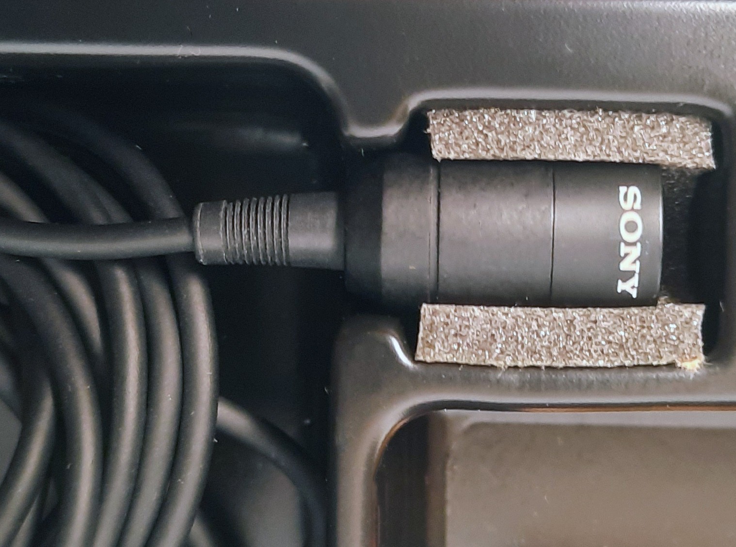 Sony ECM-55B Electret Condenser Microphone TESTED inc. accessories and 25 cable