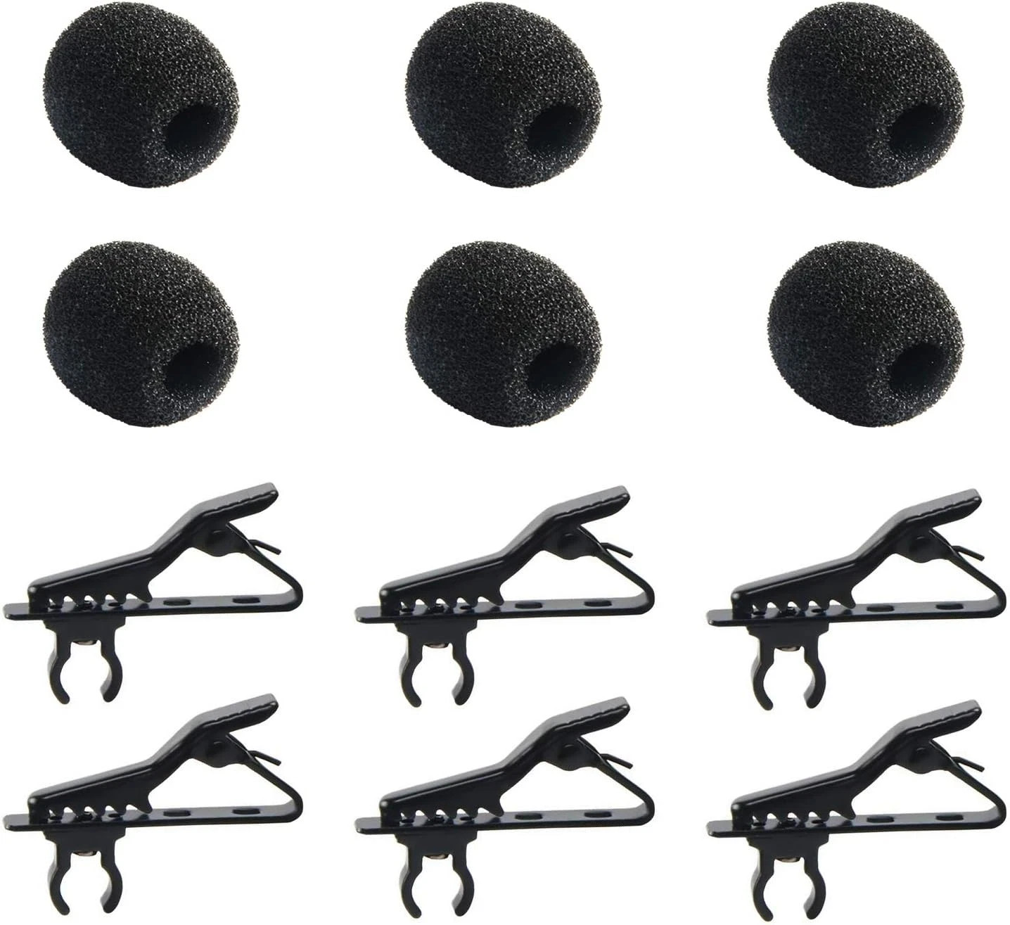 18Pcs Lapel Microphone Clips Replacement Kit, 6Pcs Lavalier Mic Clips Metal Tie