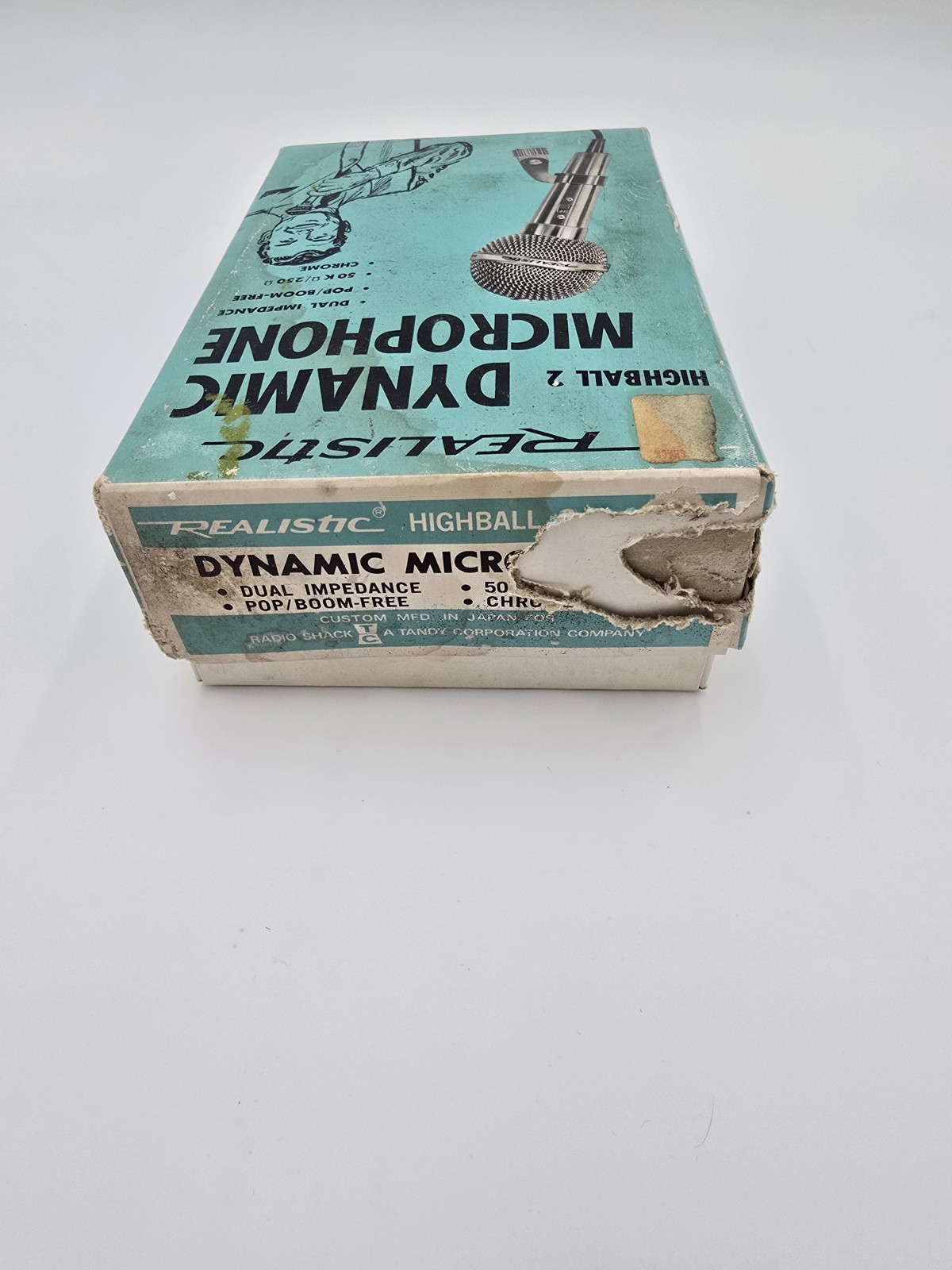 Awesome Vintage Realistic Highball 2 Dynamic Microphone NOS? IN original box