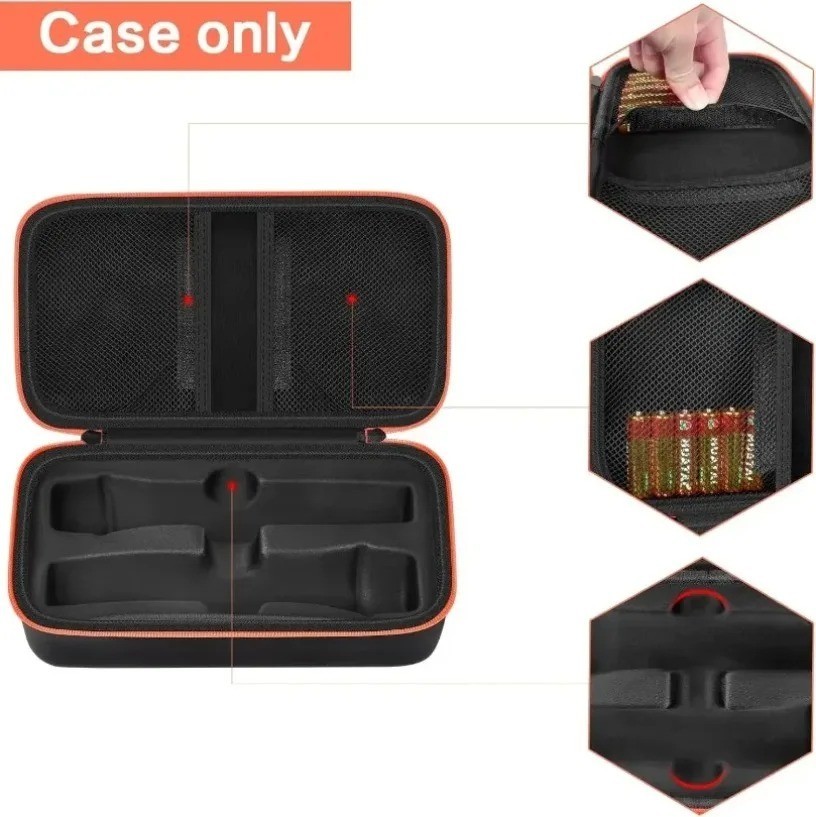 NEW Wireless Microphone Case for JBL Dual Mic System Travel Bag Black Case Only