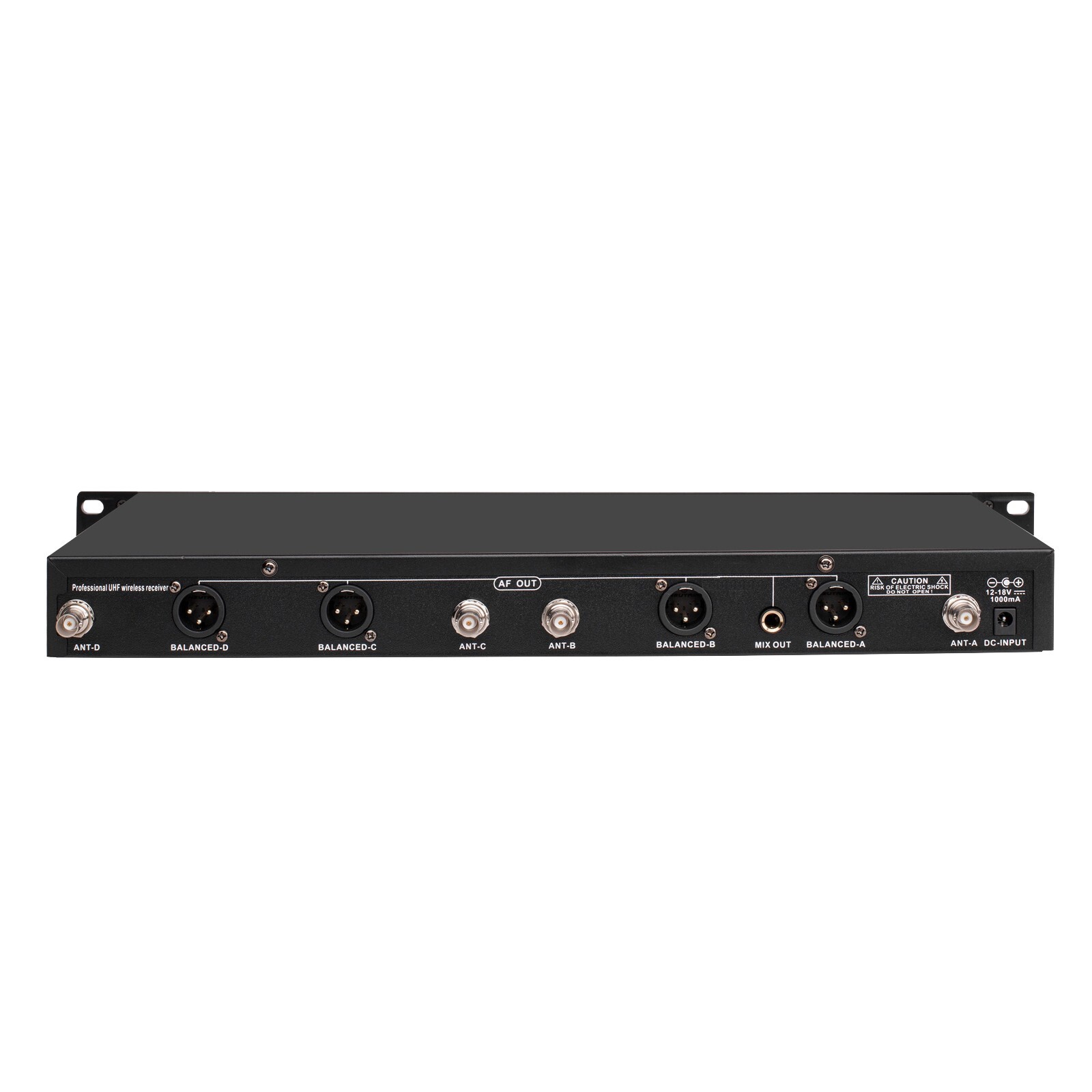 UHF 4 Channel Stage Performance Headworn Wireless Microphone Set True Diversity