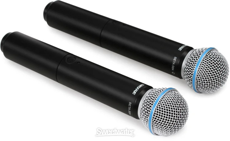 Shure BLX288/B58 Dual Channel Wireless Handheld Microphone System – H10 Band