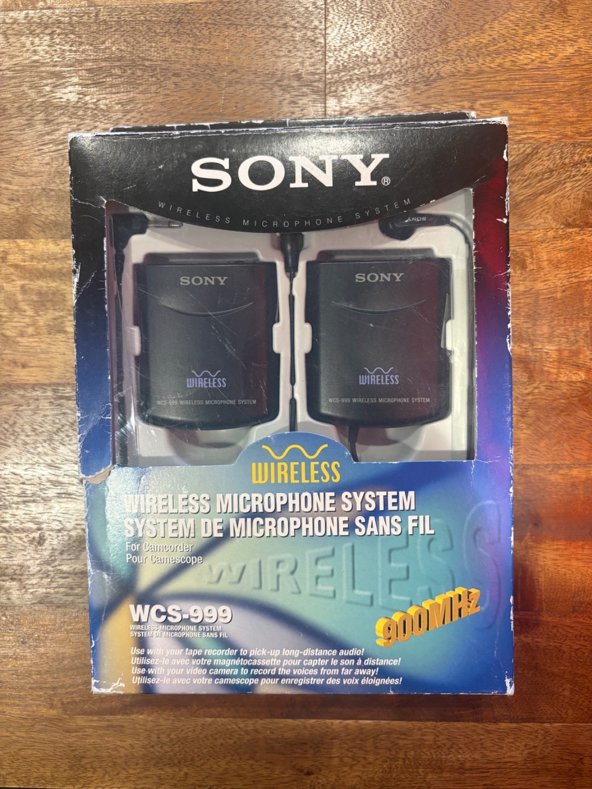 Sony WCS-999 Black Wireless Camera Mountable 900MHz Lavalier Microphone System