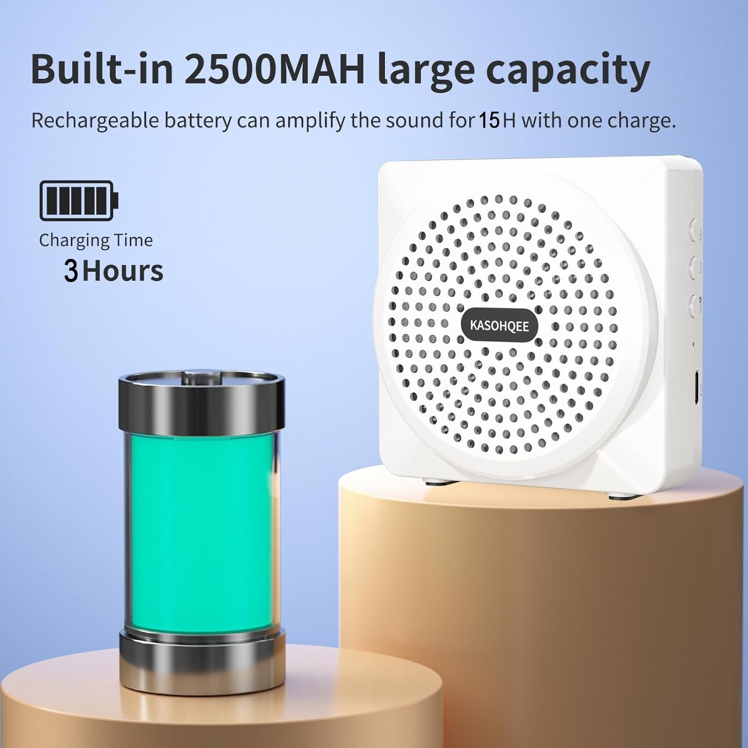 2-in-1 Voice Amplifier with Wireless Lavalier Microphone,Wired Microphone Headse