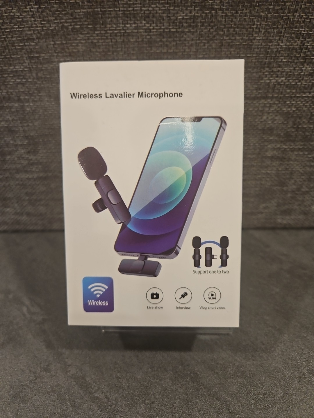 Wireless Lavalier Microphone Type-C One-to-Two for Vlog, Interviews, Live Shows