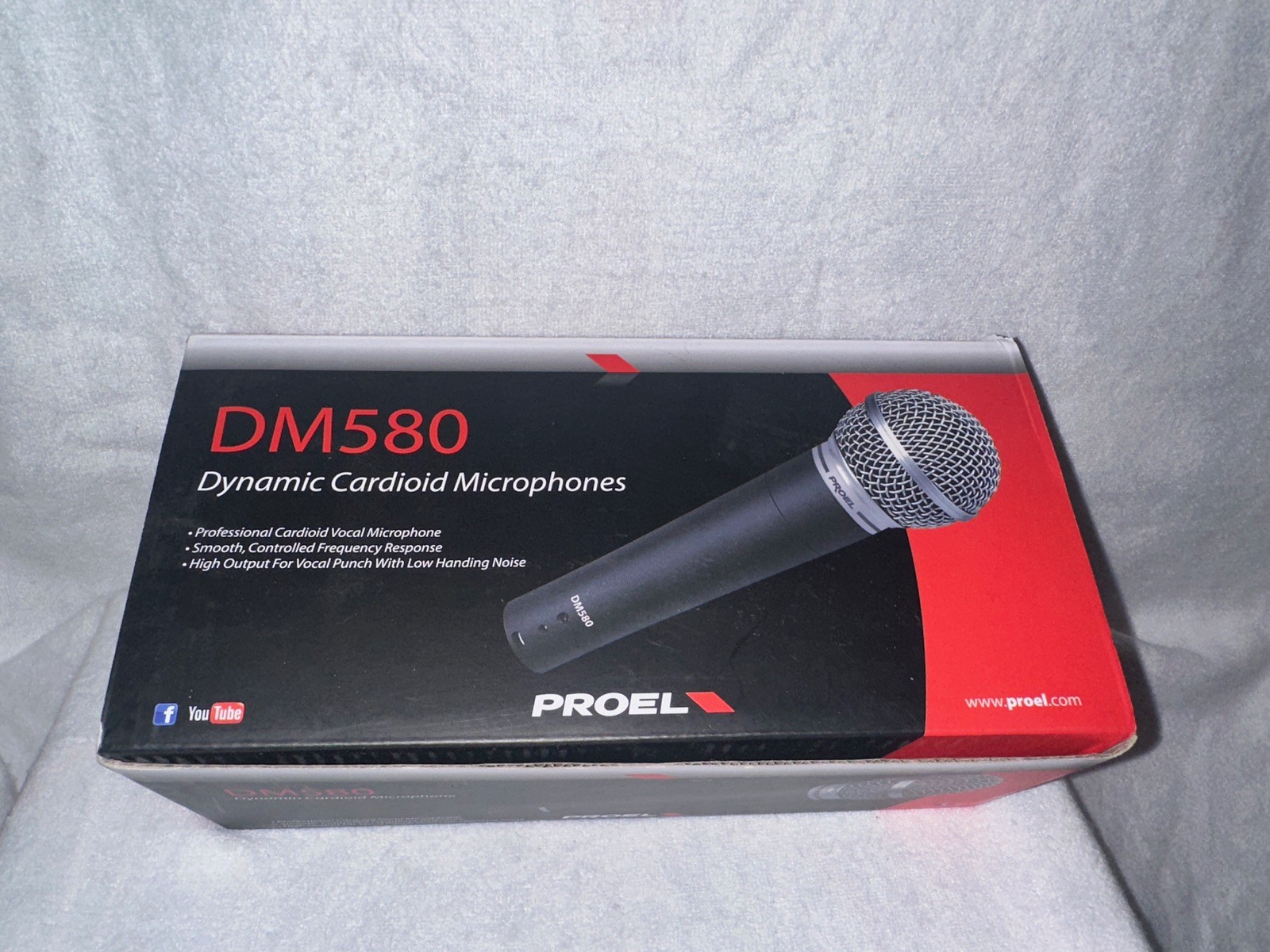 Proel DM580 Dynamic Cardioid Microphone With Case New In Box