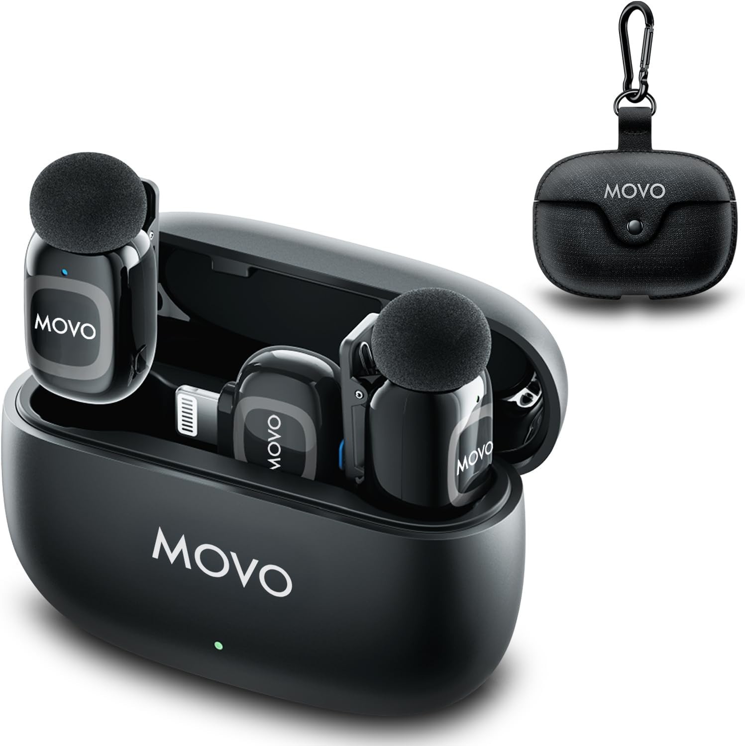 Movo NanoMic Lightning Wireless Microphone for iPhone 14 and Below