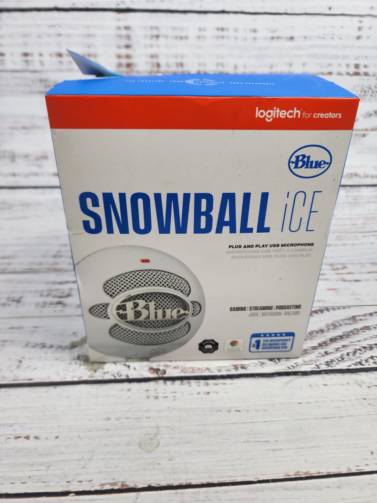 Logitech Blue Condenser Snowball Ice USB Microphone Streaming Podcast YouTube