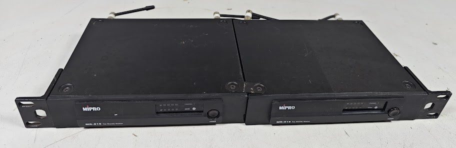 Lot of 2 MIPRO MR-818 True Diversity Receivers – For Parts/Repair