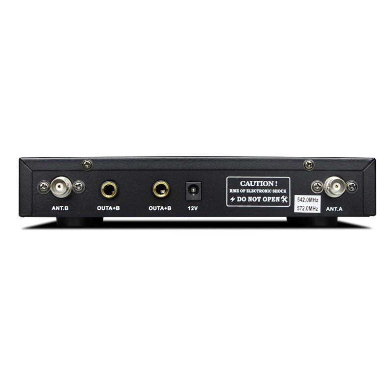 MU-898 UHF 500-599MHz Professional Wireless Microphone System + 2 wireless Mic