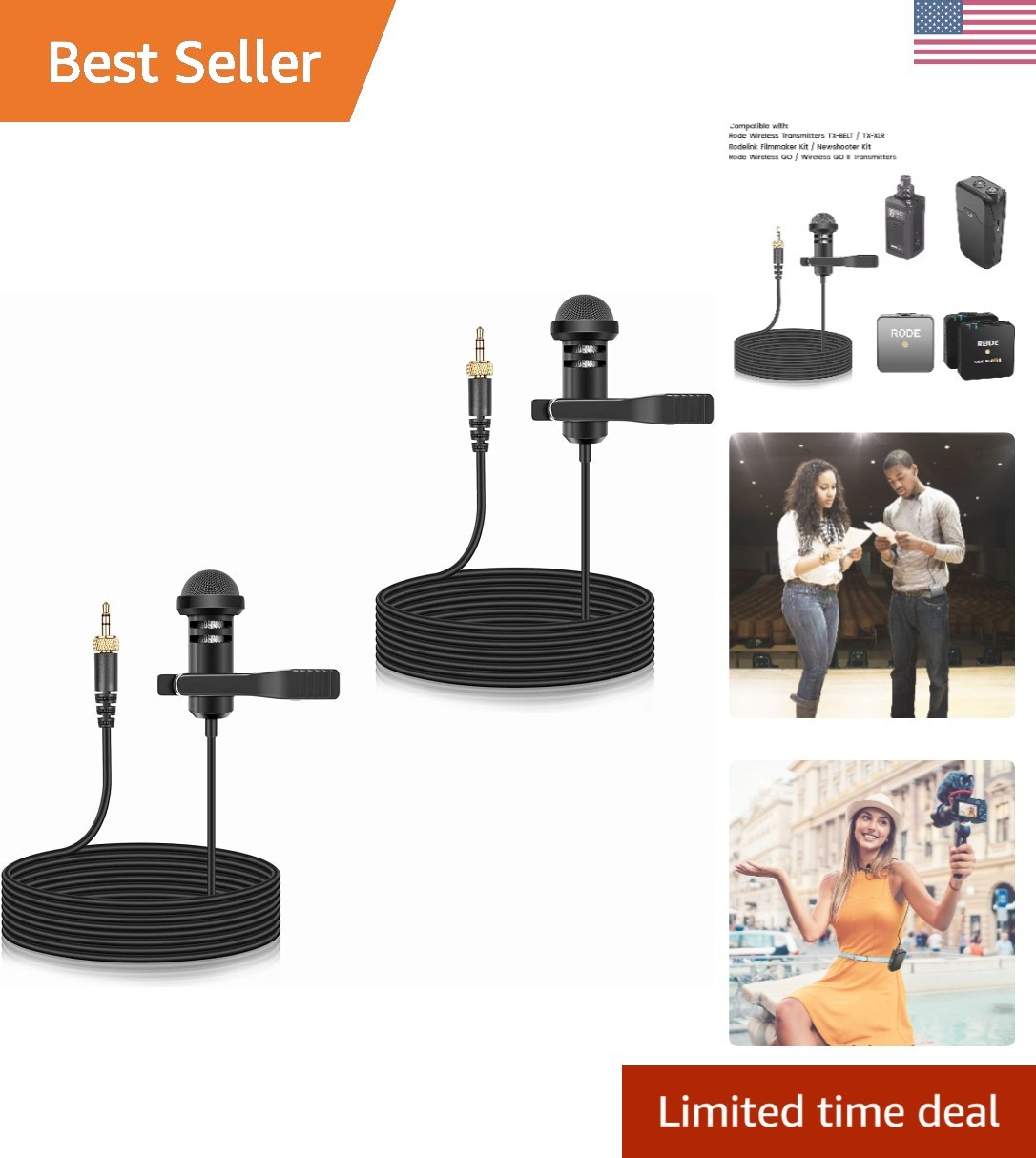 Professional Lavalier Mic Set – Ultimate Audio Clarity for Vlogs & Lectures