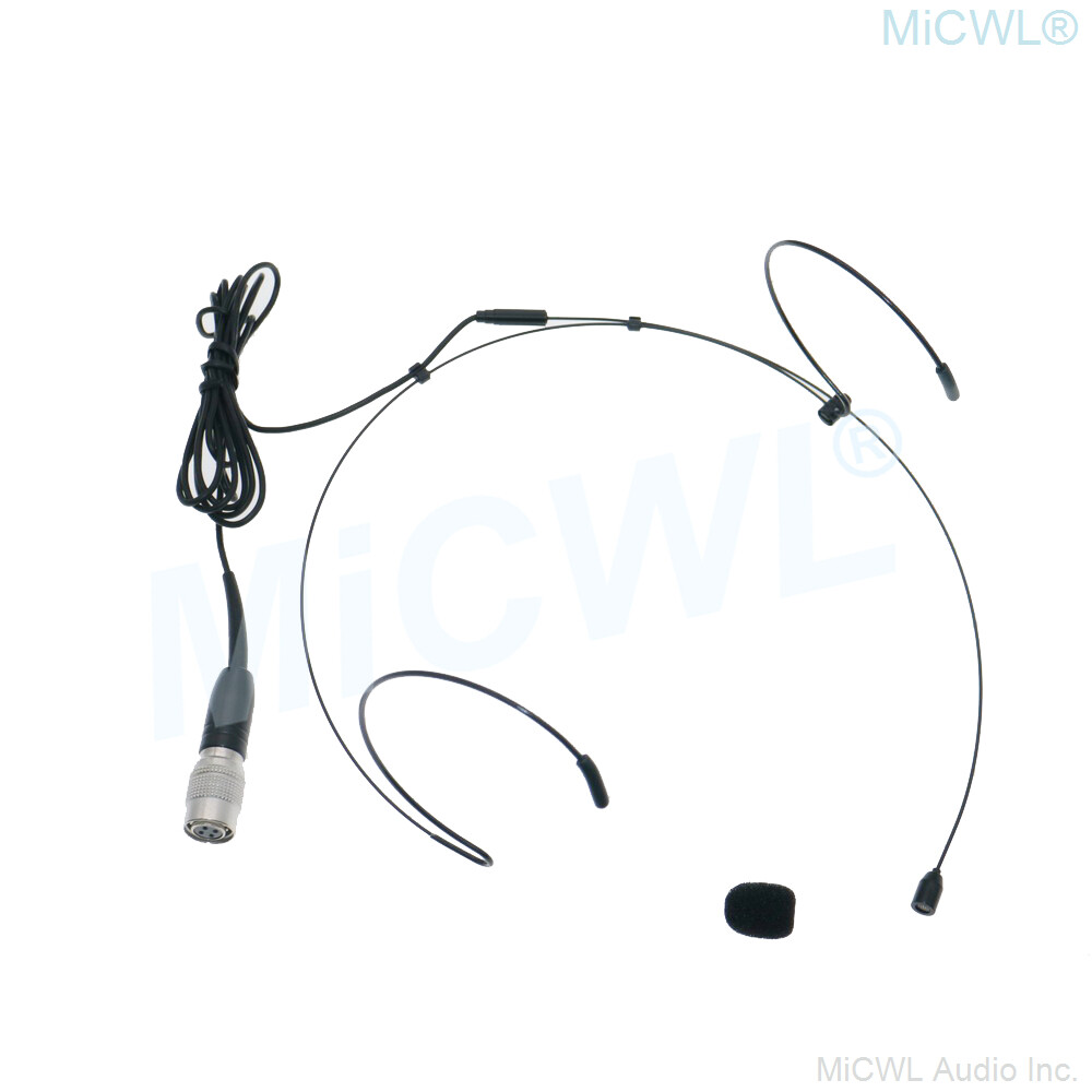Double ear HeadMic Microphone For Audio-Technica Headset ATW series System 4Pin