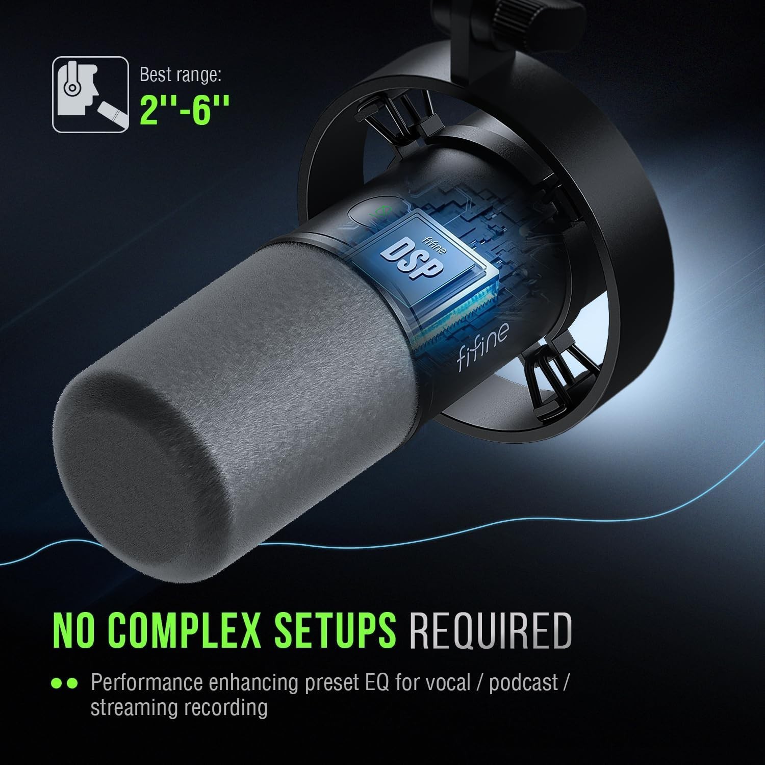 AmpliTank K688 Dynamic Microphone: XLR & USB for Studio Streaming Excellence