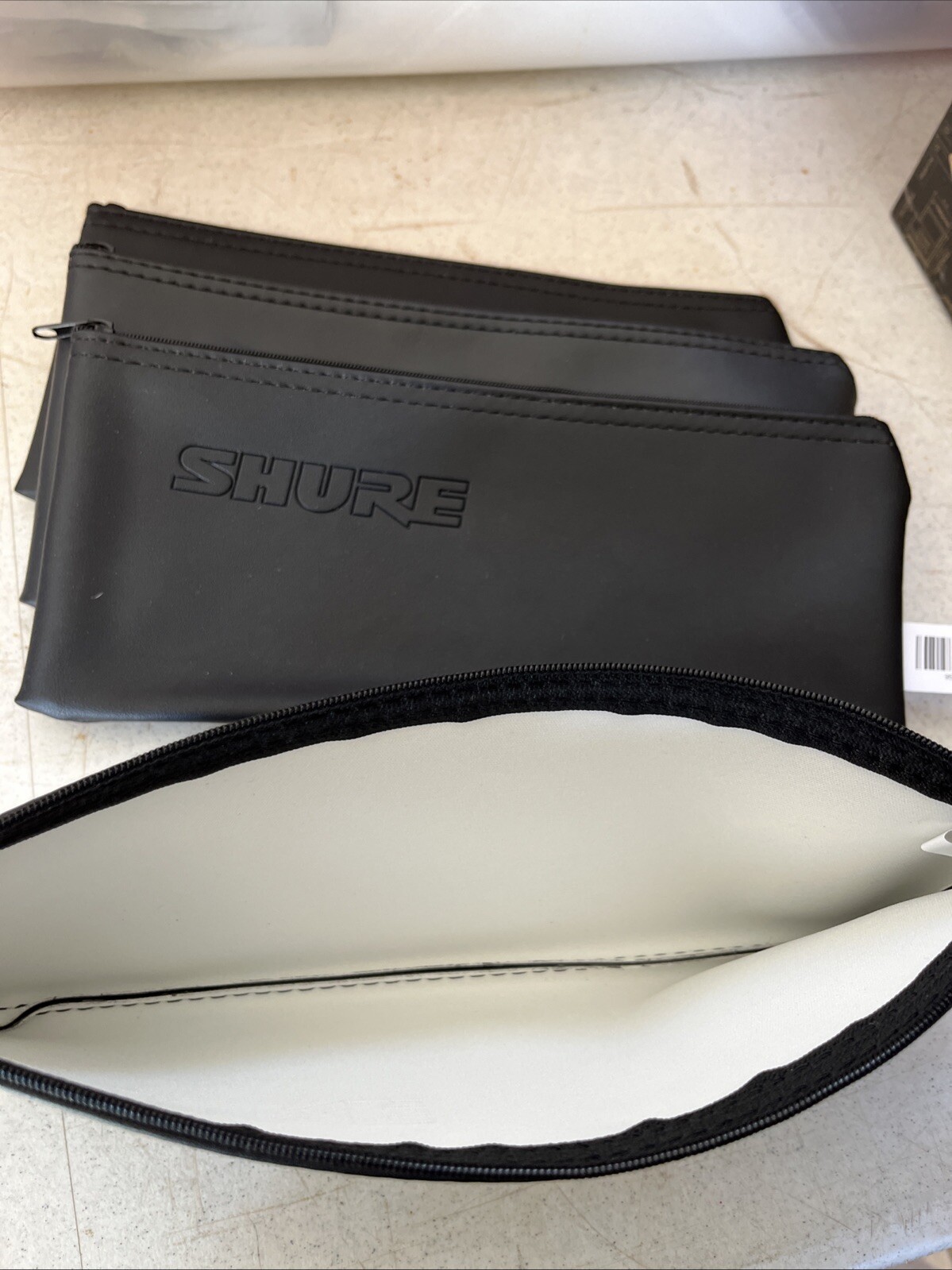 SHURE 10”x4” Vinyl Pouches 95A2313 For Wireless Microphones Beta Lot Of 4