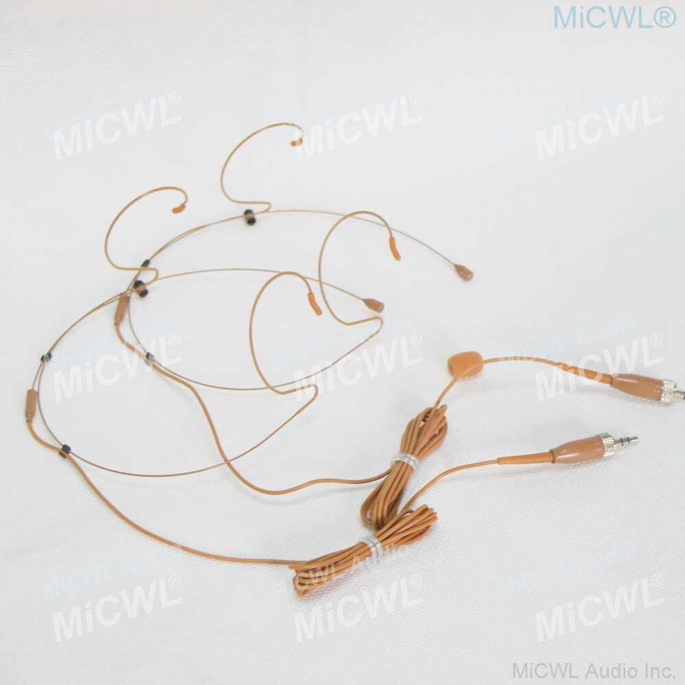 Brown Earset Headset Microphone For Sennheiser Wireless Dark Color Omni