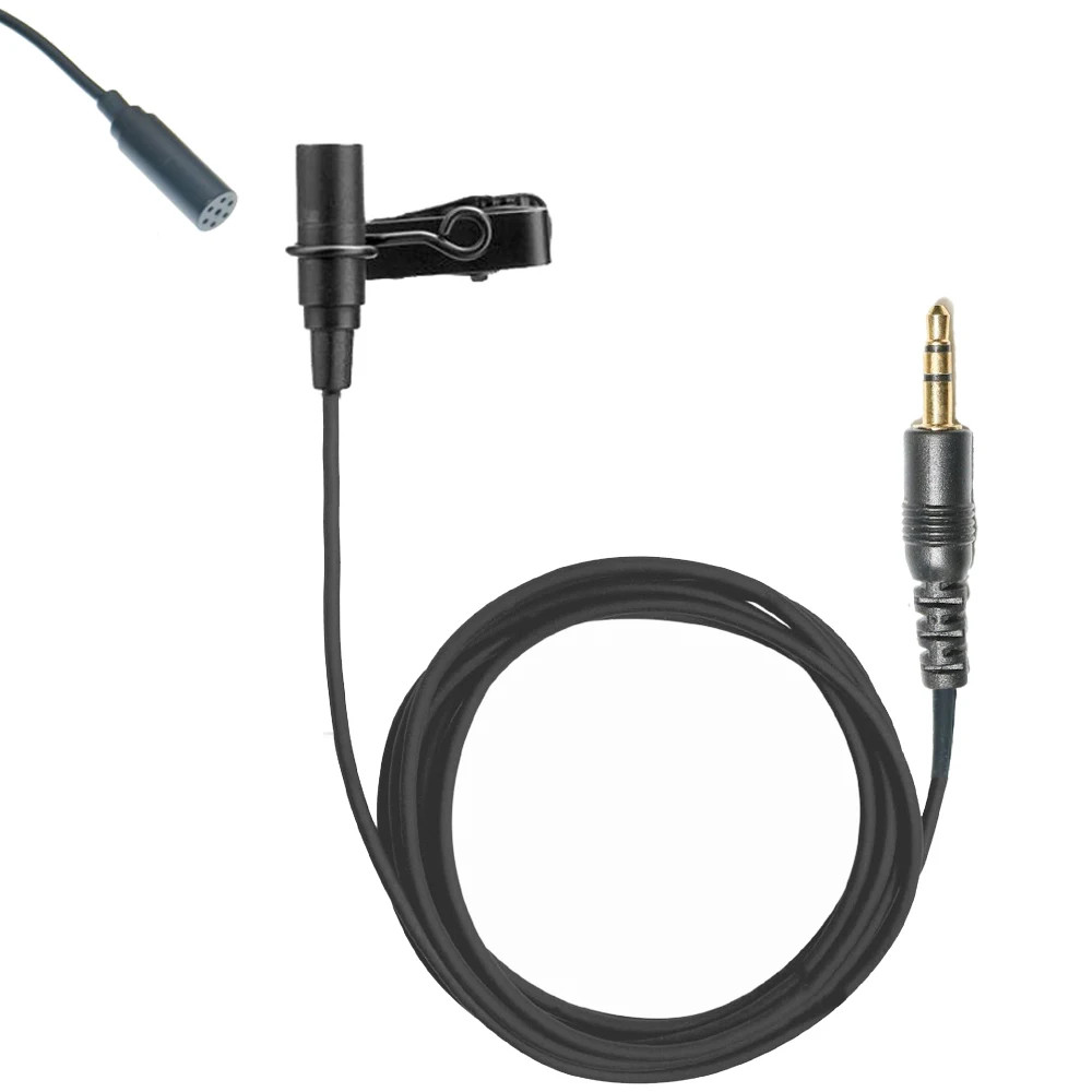 Black MKE ECM77 Tie Lavalier Lapel Microphone 3.5mm Jack for Sony UWP UTX D21