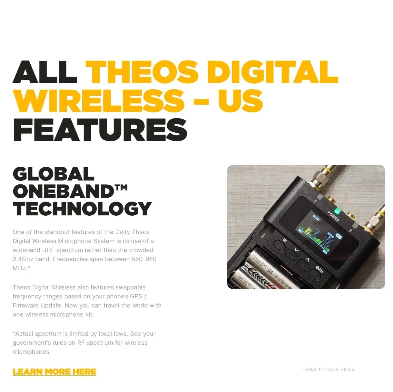Deity THEOS Wireless Lavalier Microphone System Professional Video Microphone