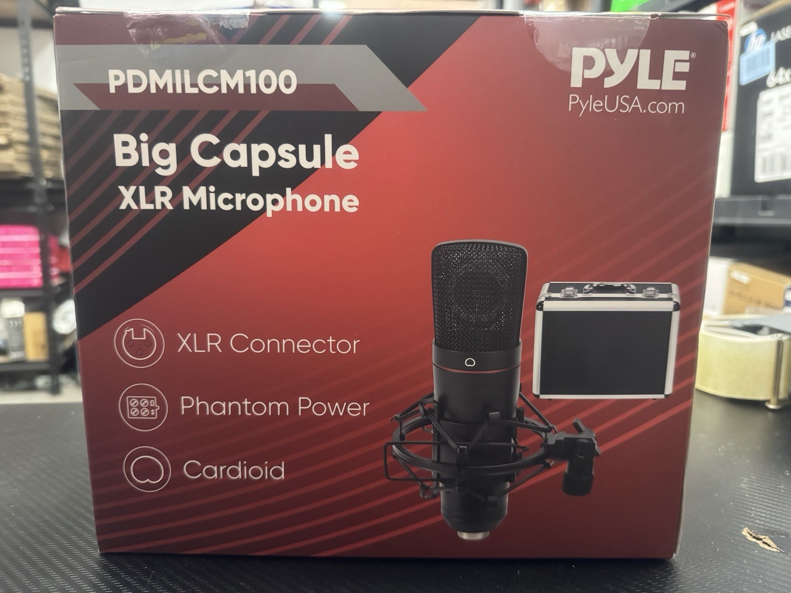 Pyle Large Diaphragm Cardioid Condenser XLR Microphone Kit – Big Capsule 34mm…